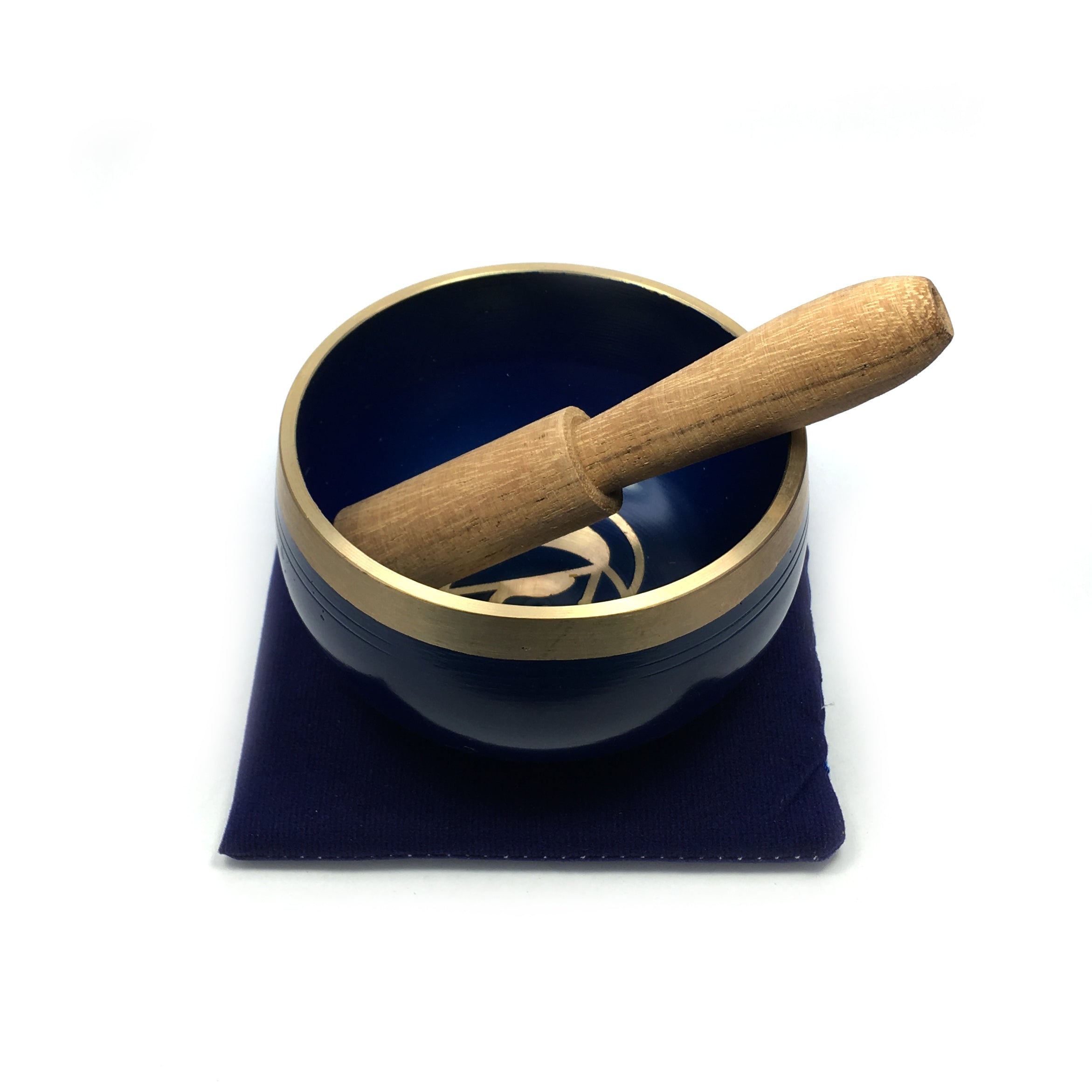 Tibetan Singing Bowl Gift Set - Indigo (Third Eye Chakra) Happy Soul Online